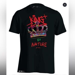 Positive Wear Mens Black King T-Shirt Designer